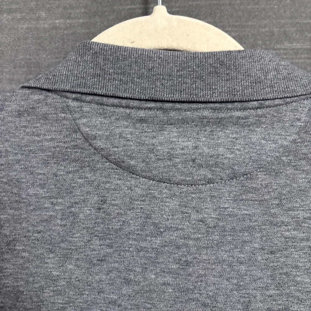 Banana Republic Polo Shirt L Gray Luxury Touch Standard Fit Cotton Soft Casual